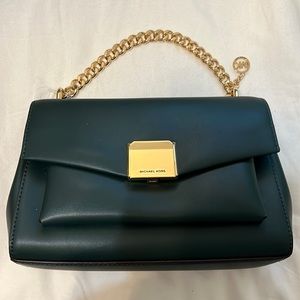 Michael Kohrs Emerald Green Medium Length Leather  Shoulder Bag LITA 35T0GXPL20